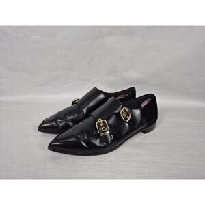 Ted Baker London Naoi Double Monk Strap Shoe Taupe Leather Womens Size 8/ 39